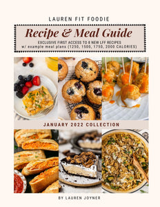 JANUARY 2022 MEAL GUIDE with example meal plan